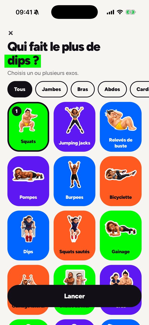Choix des défis express